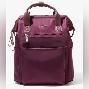NWT Baggallini Soho Laptop Travel Bag Luggage Backpack RFID Purple New